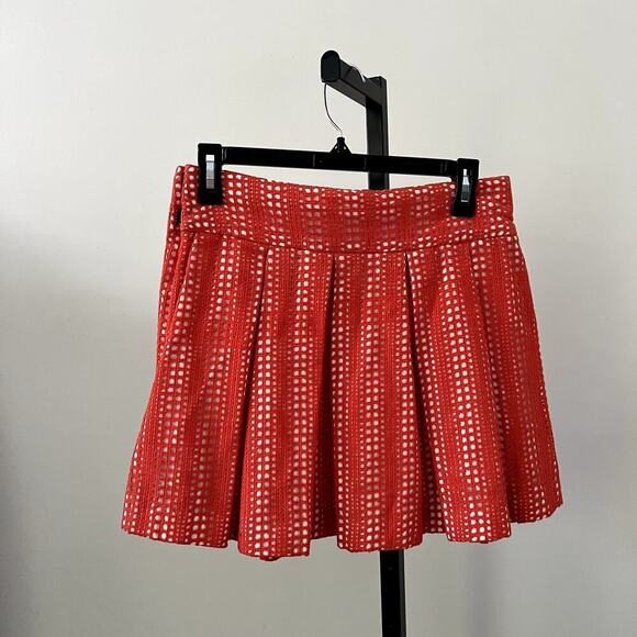 Parker Crochet Orange Mini‎ Skirt - Picture 1 of 4